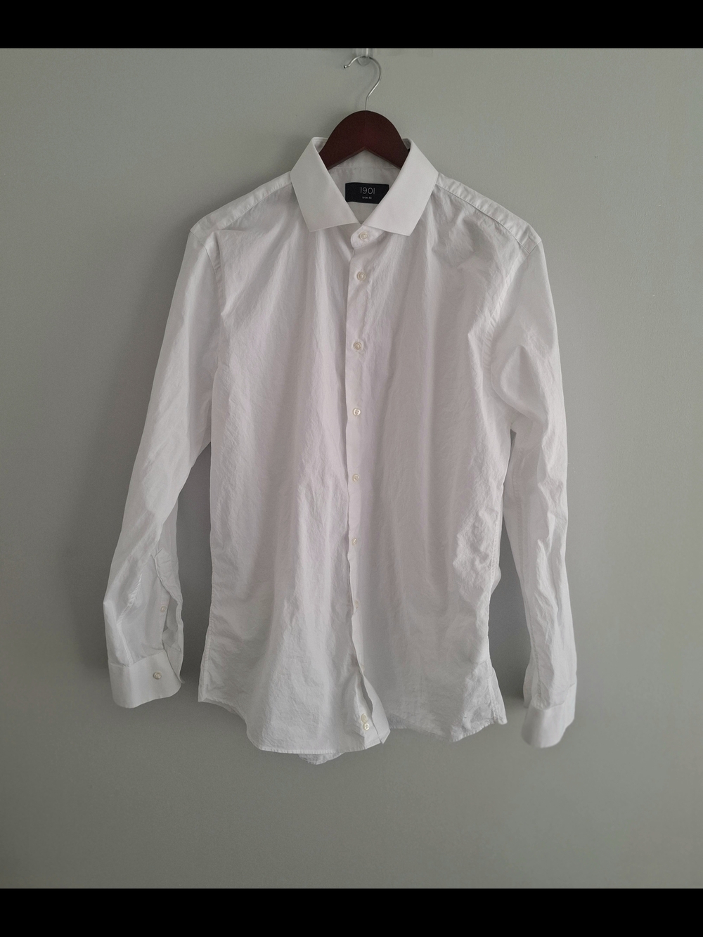 1901 Men's Classic White Point-Collar Dress Shirt SZ 16.5 34-35